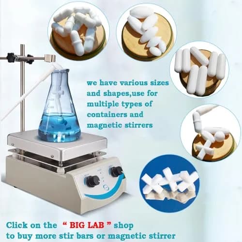 BBTCTY Magnetic Stirrer Stir Bars 15X35 mm Olive Shape | Chemically Inert, 5 PCS, USA Import thumbnail 6