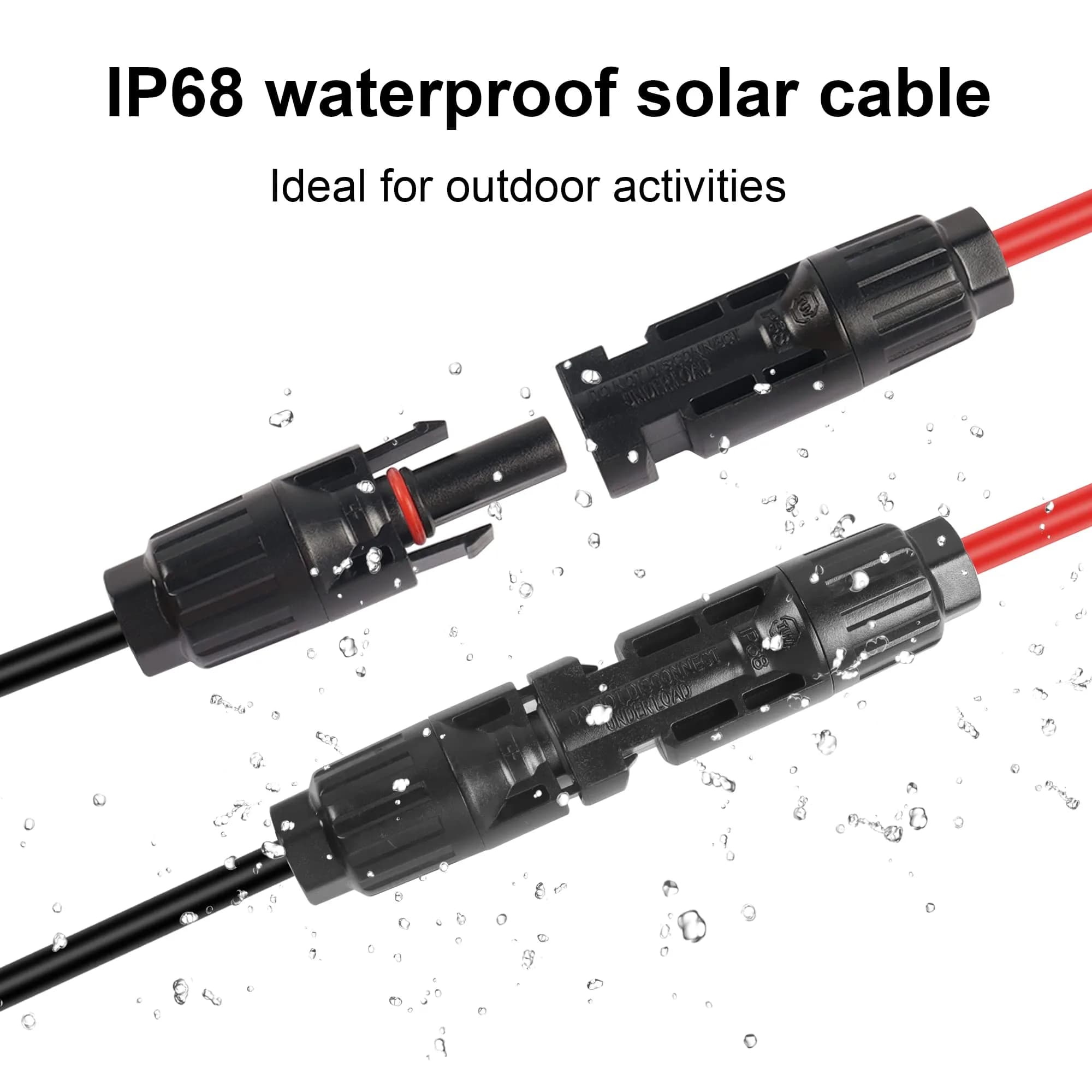 GELRHONR 12AWG Solar Connector to XT60 Female Extension Cable 1.5m (4.9ft) | Heavy Duty Copper Wire for Power Stations - view 5
