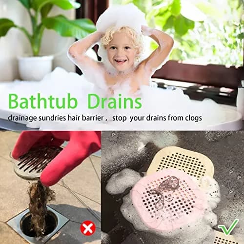 Couidl Pink Silicone Drain Hair Catcher 14cm (5.5in) | Set of 2 for Shower & Sink thumbnail 2