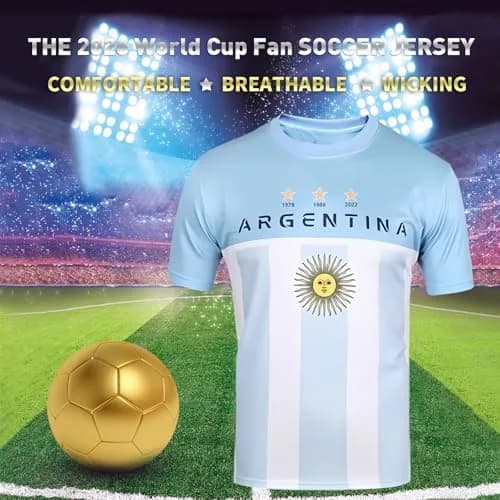 DIBEI Argentina 2026 World Cup Fan Soccer Jersey Large | Official Team Design thumbnail 3