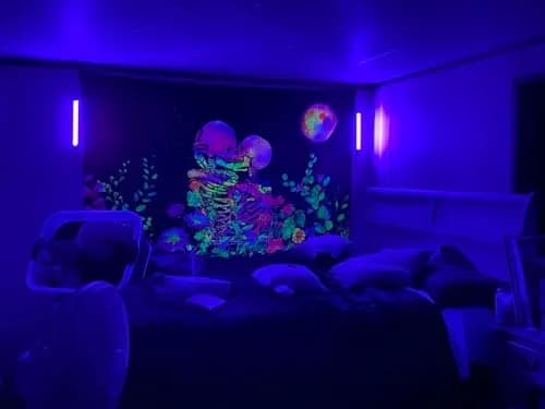 THLIFURE UV Black Light Bar 1ft LED Blacklight Strip Lights (2-Pack, 10W) | Magnetic USB-C Powered for Glow Parties & Tapestries thumbnail 6