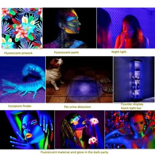 THLIFURE UV Black Light Bar 1ft LED Blacklight Strip Lights (2-Pack, 10W) | Magnetic USB-C Powered for Glow Parties & Tapestries thumbnail 7