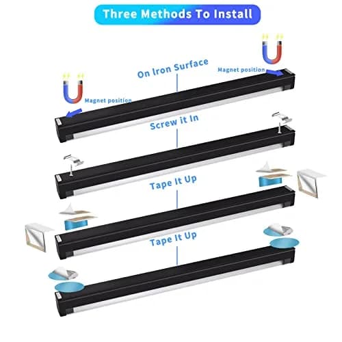 THLIFURE UV Black Light Bar 1ft LED Blacklight Strip Lights (2-Pack, 10W) | Magnetic USB-C Powered for Glow Parties & Tapestries thumbnail 2