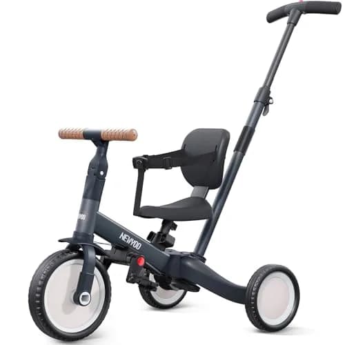 newyoo TR007 5-in-1 Tricycle for Toddlers 1-3 Years | ASTM & EN188 Approved Carbon Steel Ride-On Toy thumbnail 1
