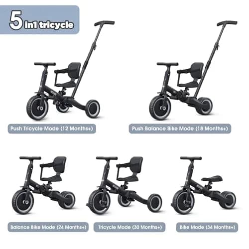newyoo TR007 5-in-1 Tricycle for Toddlers 1-3 Years | ASTM & EN188 Approved thumbnail 2