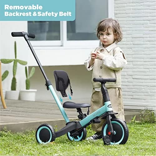 newyoo TR007 5-in-1 Tricycle for Toddlers 1-3 Years | ASTM & EN188 Approved Carbon Steel Frame thumbnail 7