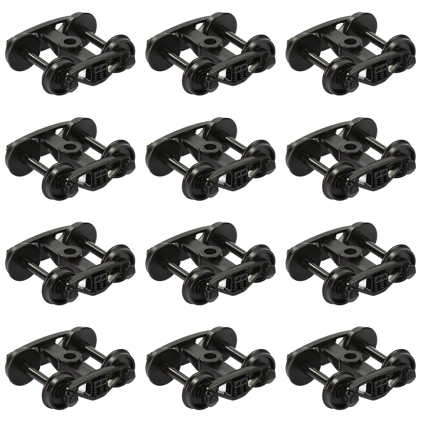 Evemodel Model Train Bogie 12pcs HO Scale 1:87 | Durable Plastic Wheels for HO Model Railways