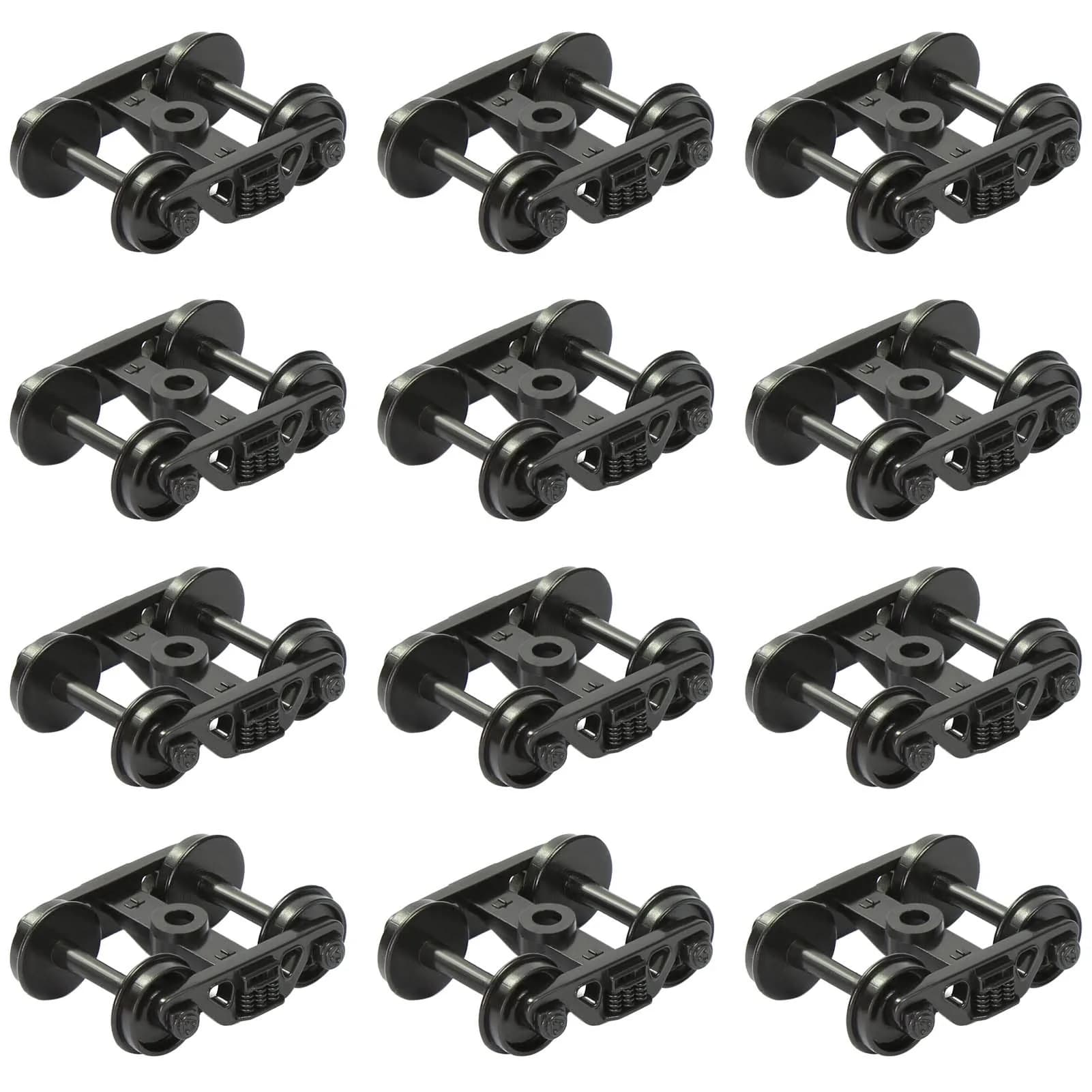 Evemodel Model Train Bogie 12pcs HO Scale 1:87 | Durable Plastic Wheels for HO Model Railways