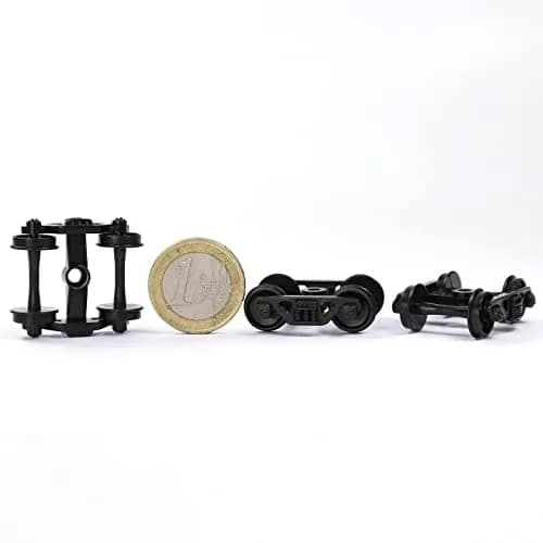 Evemodel Model Train Bogie 12pcs HO Scale 1:87 | Durable Plastic Wheels for HO Model Railways thumbnail 4