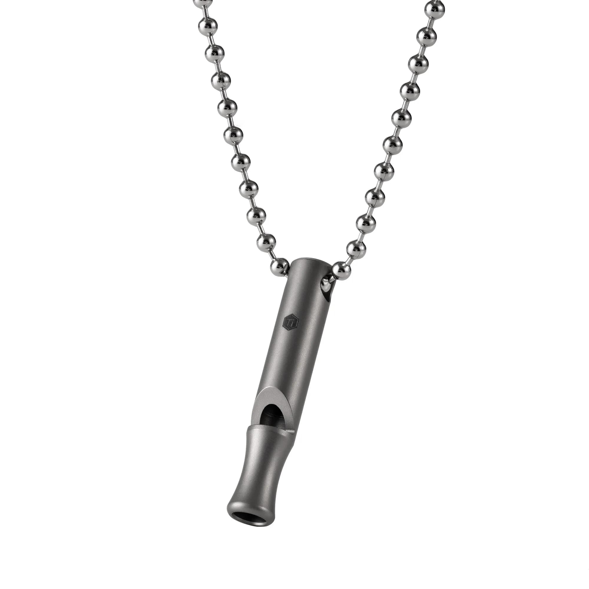 KeyUnity KA22 Titanium Emergency Whistle | 120dB Loud Signal, Easy to Blow, Pealess Core, Lightweight (55mm x 25mm) - main product image