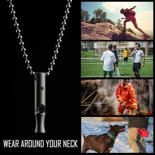 KeyUnity KA22 Titanium Emergency Whistle | 120dB Loud Signal, Easy to Blow, Pealess Core, Lightweight (55mm x 25mm) thumbnail 3