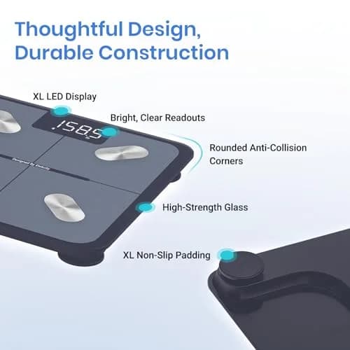 Etekcity Smart Scale for Body Weight, BMI, Body Fat, Bluetooth, Blue | FDA Approved Weigh Scale thumbnail 8