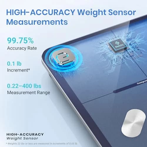 Etekcity Smart Scale for Body Weight, BMI, Body Fat, Bluetooth, Blue | FDA Approved Weigh Scale thumbnail 2
