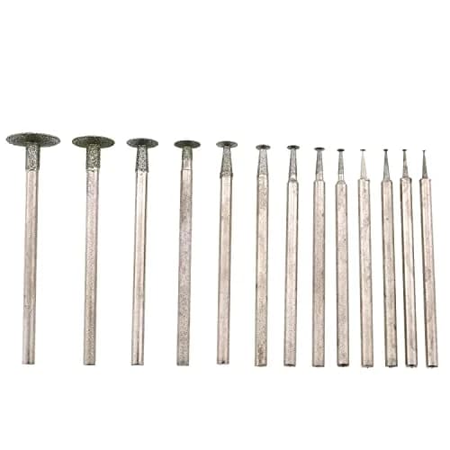 JianLing 13-Piece Diamond Grinding Burr Set 2.35mm Shank | T-Shape Head for Rotary Tools thumbnail 4
