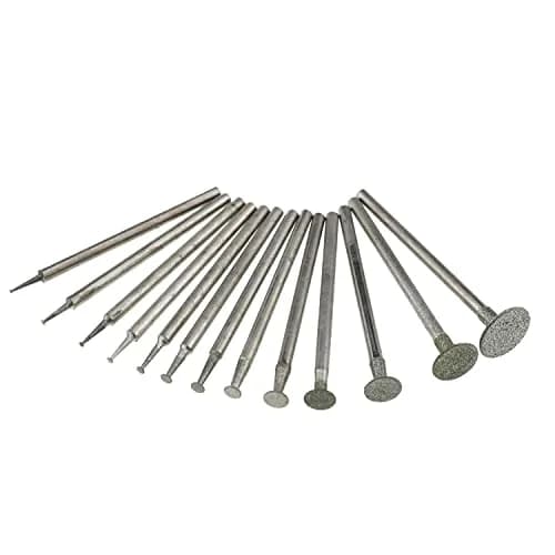 JianLing 13-Piece Diamond Grinding Burr Set 2.35mm Shank | T-Shape Head for Rotary Tools thumbnail 3