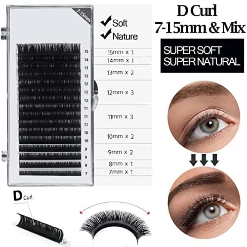 QUKLOGEN Professional Eyelash Extension Kit with D Curl Lashes & USB Fan Dryer | 268 pcs thumbnail 4