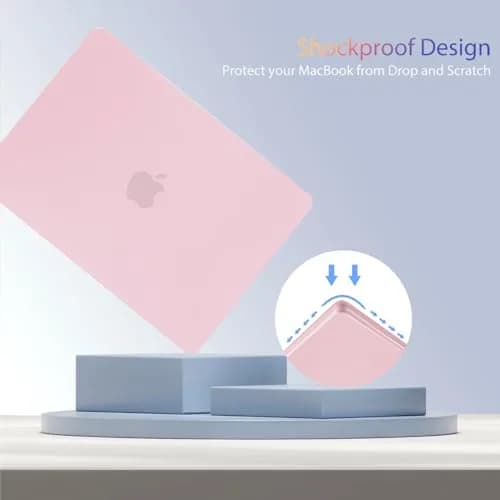 Teryeefi Hard Case for MacBook Air 13.6 inch (M2/M3/M4 Chip) with Keyboard Cover & Screen Protector | Frosted Chalk Pink thumbnail 7