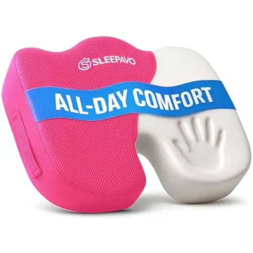 Sleepavo Office Chair Cushion, Seat Cushion for Tailbone Pain Relief Butt | Ergonomic Memory Foam Support thumbnail 1