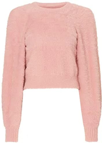 Ronny Kobo Collective Carina Fuzzy Sweater Pink Medium | Cozy, Loose Fit, Nylon & Spandex thumbnail 3