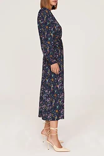 Derek Lam Collective Blue Floral Dress 52 | Elegant Floral Midi for Women thumbnail 3