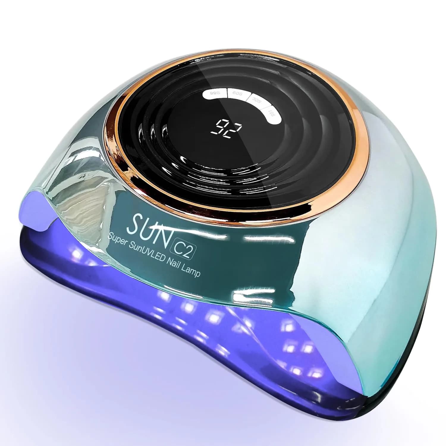 MIRAGE LAYON UV Light for Nails 288W with 63 LED Beads | Fast 10s Drying, LCD Display, Auto Sensor — Blue