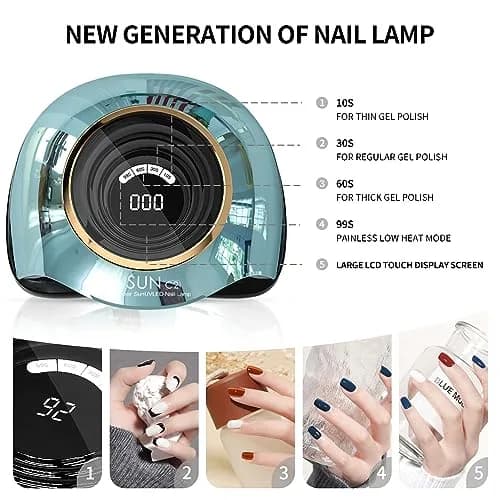 MIRAGE LAYON UV Light for Nails 288W with 63 LED Beads | Fast 10s Drying, LCD Display, Auto Sensor thumbnail 5