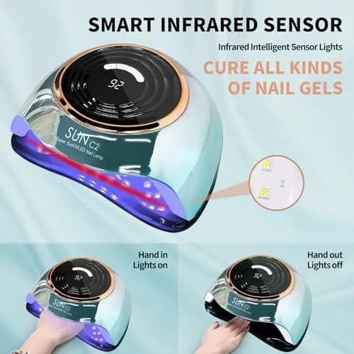 MIRAGE LAYON UV Light for Nails 288W with 63 LED Beads | Fast 10s Drying, LCD Display, Auto Sensor thumbnail 2