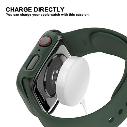 Rontion 6 Pack Hard PC Case for Apple Watch 44mm SE 3/SE 2/ Series 6/SE/5/4 with Built-in Tempered Glass Screen Protector thumbnail 5