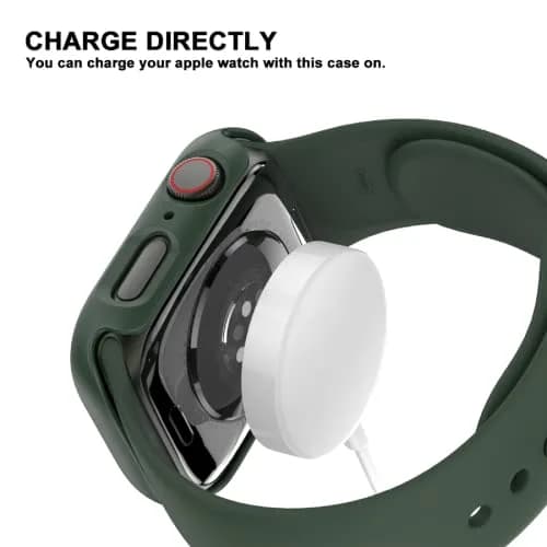 Rontion 6 Pack Hard PC Case with Tempered Glass Screen Protector Compatible with Apple Watch Series 9 8 7 45mm thumbnail 5