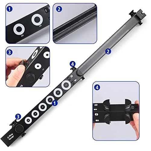 BUSY-CORNER Telescoping O-Ring Gauge for AS568/BS1806 Standards | Measures ID, OD, Thickness Up to 13" ID thumbnail 6