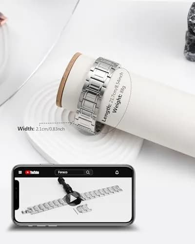 Feraco Magnetic Bracelet for Men Titanium Steel 21.7cm (8.54in) | 3500 Gauss Magnets thumbnail 6