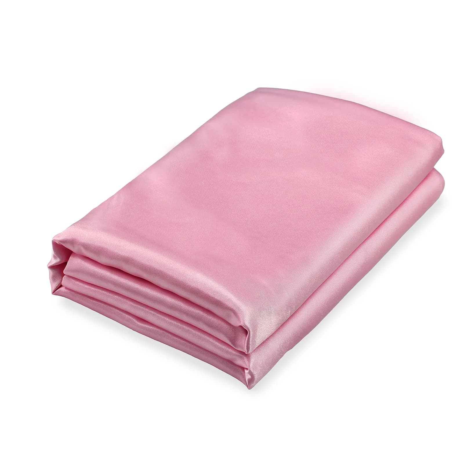 Homiest Pink Satin Flat Sheet Twin | Silky, Wrinkle-Resistant, Hair & Skin Friendly