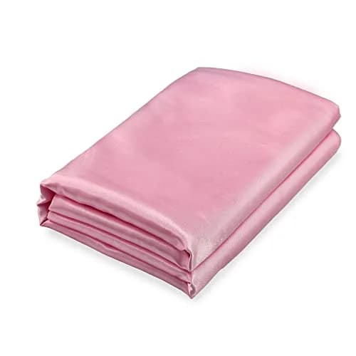 Homiest Pink Satin Flat Sheet Twin | Silky, Wrinkle-Resistant, Hair & Skin Friendly thumbnail 1