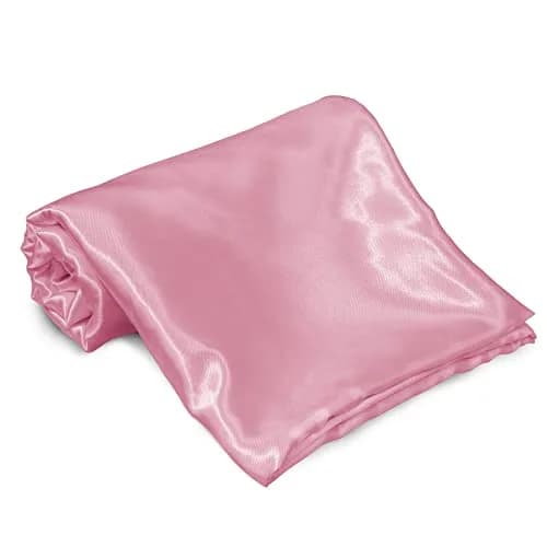 Homiest Pink Satin Flat Sheet Twin | Silky, Wrinkle-Resistant, Hair & Skin Friendly thumbnail 2