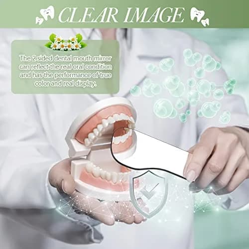 Frienda 10Pcs Dental Photography Intraoral Mirror Set | 5 Shapes, Double-Sided Glass Reflectors for Teeth Photos, with 10 Drawstring Bags for Dentist Clinic or Home Oral Check thumbnail 6