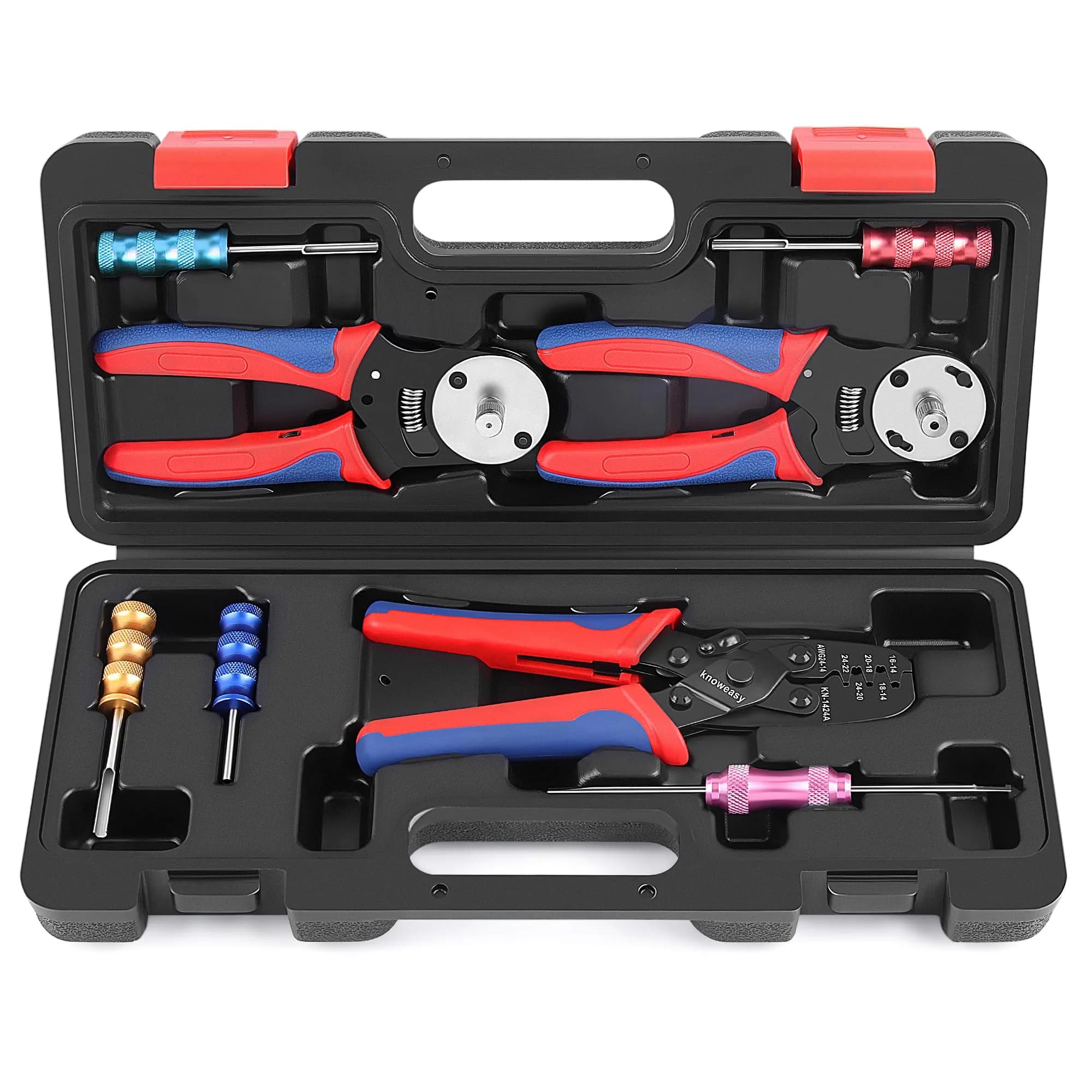 Knoweasy JST Crimper and Molex Crimper Compatible with JST, Dupont, Molex terminals - Precision Wire Crimp Tool - main product image