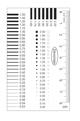 Devonian 5-Pack High-Precision Transparent Crack Width Gauge | Accurate Surface Defect Measurement (0.01 mm) thumbnail 1