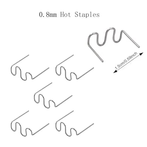 Sawvolker 1000PCS Plastic Welding Staples 0.6mm & 0.8mm U-Shape Stainless Steel | For Car Bumpers & Plastic Repair thumbnail 4