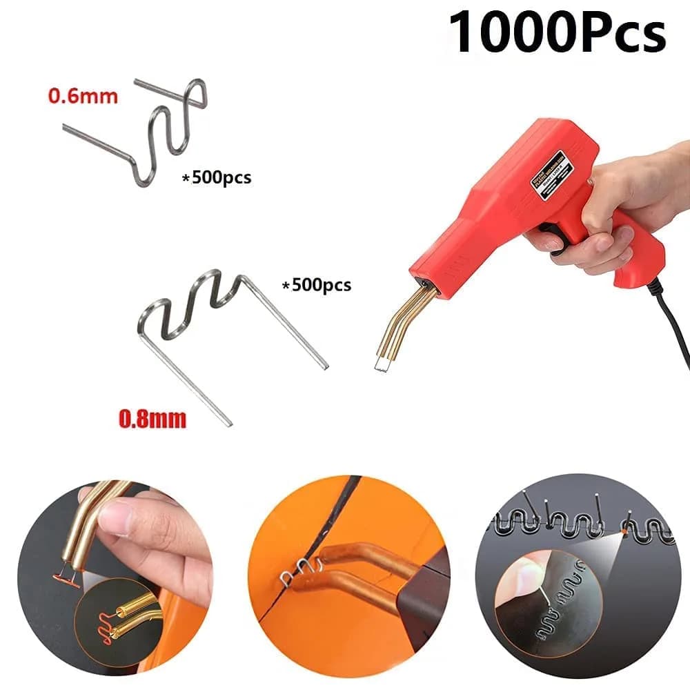 Sawvolker 1000PCS Plastic Welding Staples 0.6mm & 0.8mm U-Shape Stainless Steel | For Car Bumpers & Plastic Repair - view 2