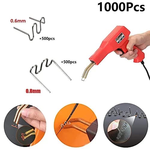 Sawvolker 1000PCS Plastic Welding Staples 0.6mm & 0.8mm U-Shape Stainless Steel | For Car Bumpers & Plastic Repair thumbnail 2
