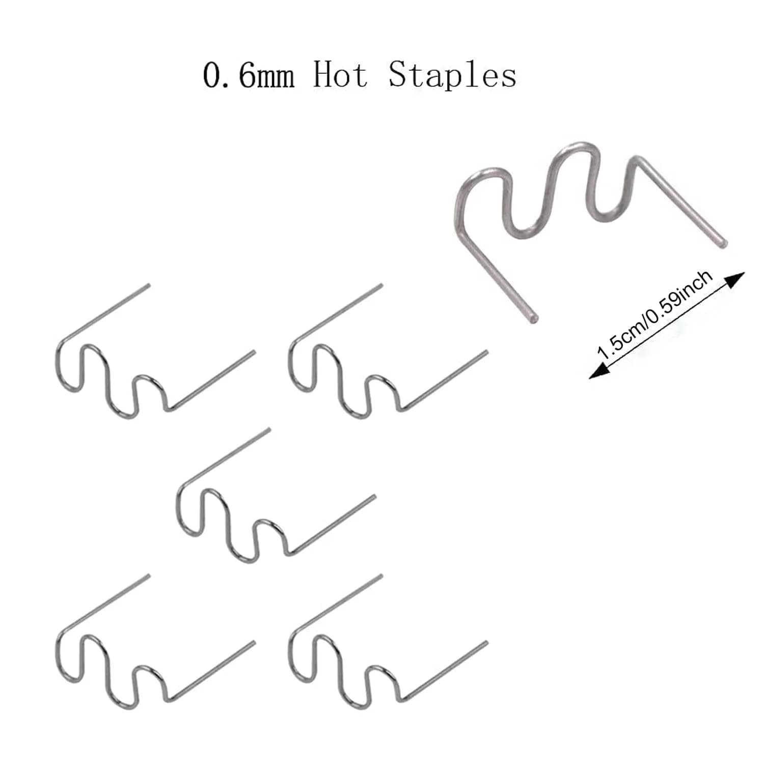 Sawvolker 1000PCS Plastic Welding Staples 0.6mm & 0.8mm U-Shape Stainless Steel | For Car Bumpers & Plastic Repair - view 3