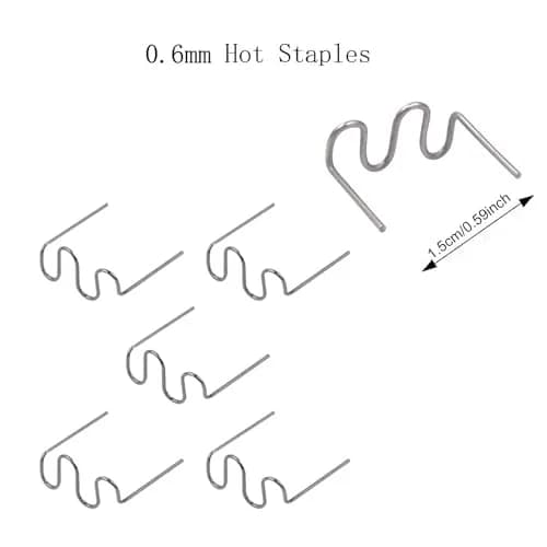Sawvolker 1000PCS Plastic Welding Staples 0.6mm & 0.8mm U-Shape Stainless Steel | For Car Bumpers & Plastic Repair thumbnail 3