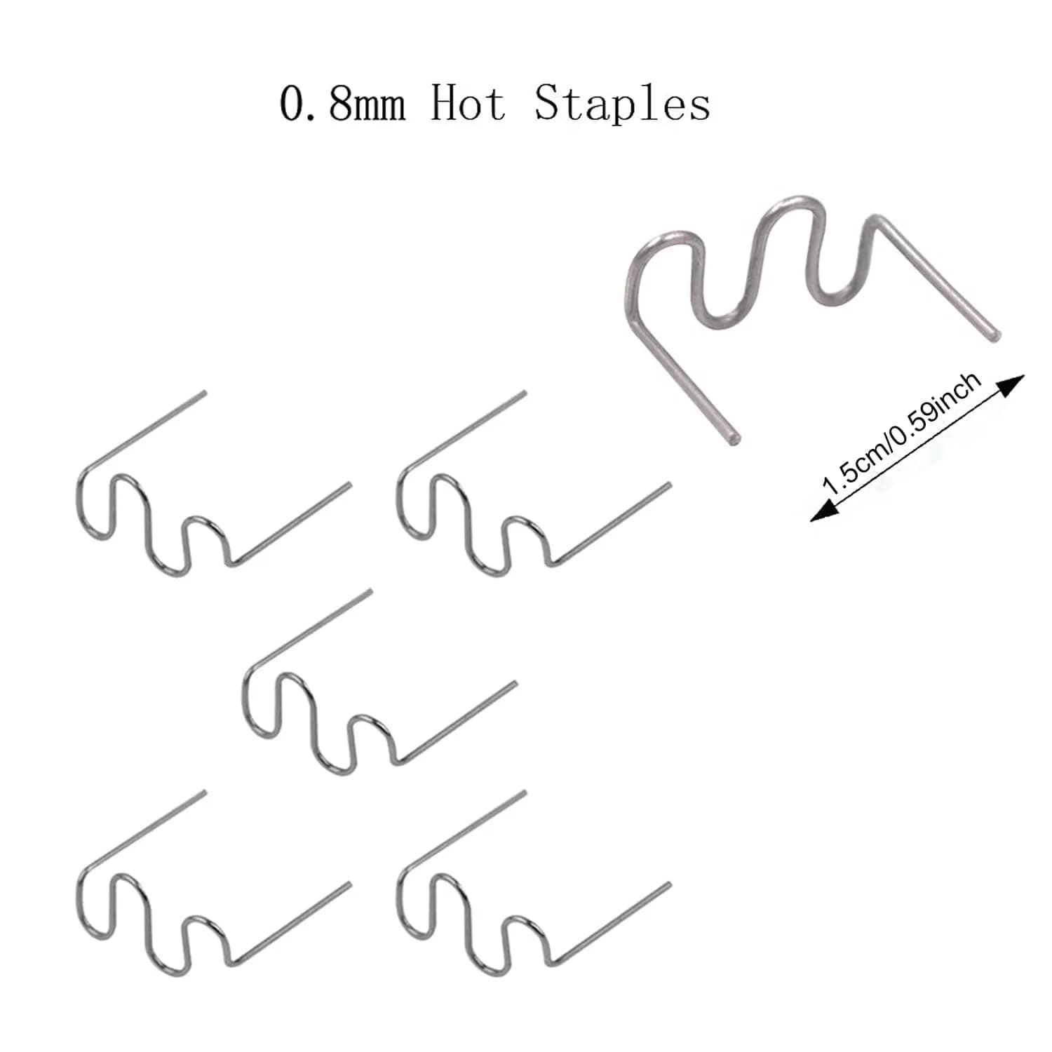 Sawvolker 1000PCS Plastic Welding Staples 0.6mm & 0.8mm U-Shape Stainless Steel | For Car Bumpers & Plastic Repair - view 4