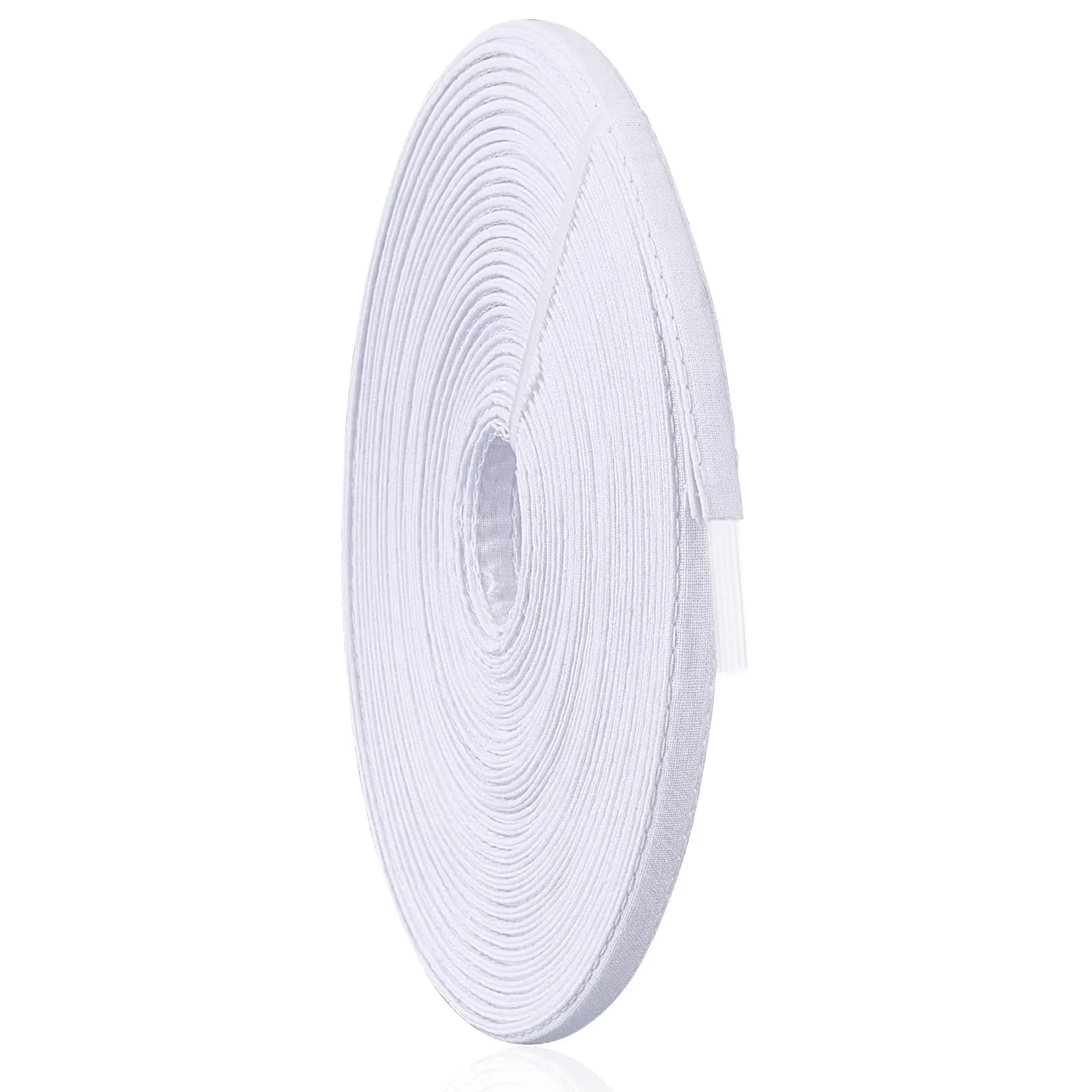 PH PandaHall Cotton Covered Boning Roll 11mm Wide, 12 Yards | Sew-Through White Fabric for Garment Support