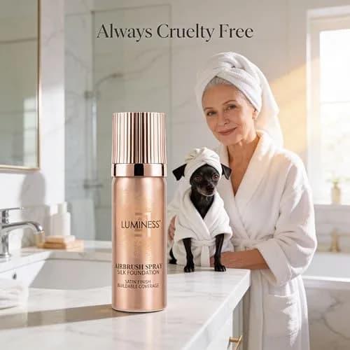 LUMINESS Airbrush Spray Silk Foundation Starter Kit - Light Warm | Buildable, Hydrating, Flawless Finish thumbnail 4