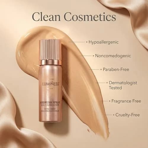 LUMINESS Airbrush Spray Silk Foundation Starter Kit - Light Warm | Buildable, Hydrating, Flawless Finish thumbnail 3