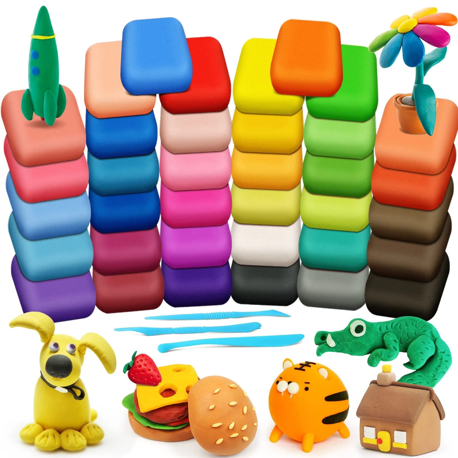 ESSENSON Air Dry Clay 36 Colors | Creative Kids Modeling Clay for Ages 3-8+