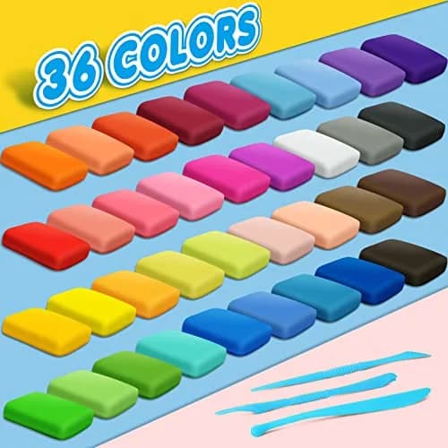 ESSENSON Air Dry Clay 36 Colors | Creative Kids Modeling Clay for Ages 3-8+ thumbnail 2