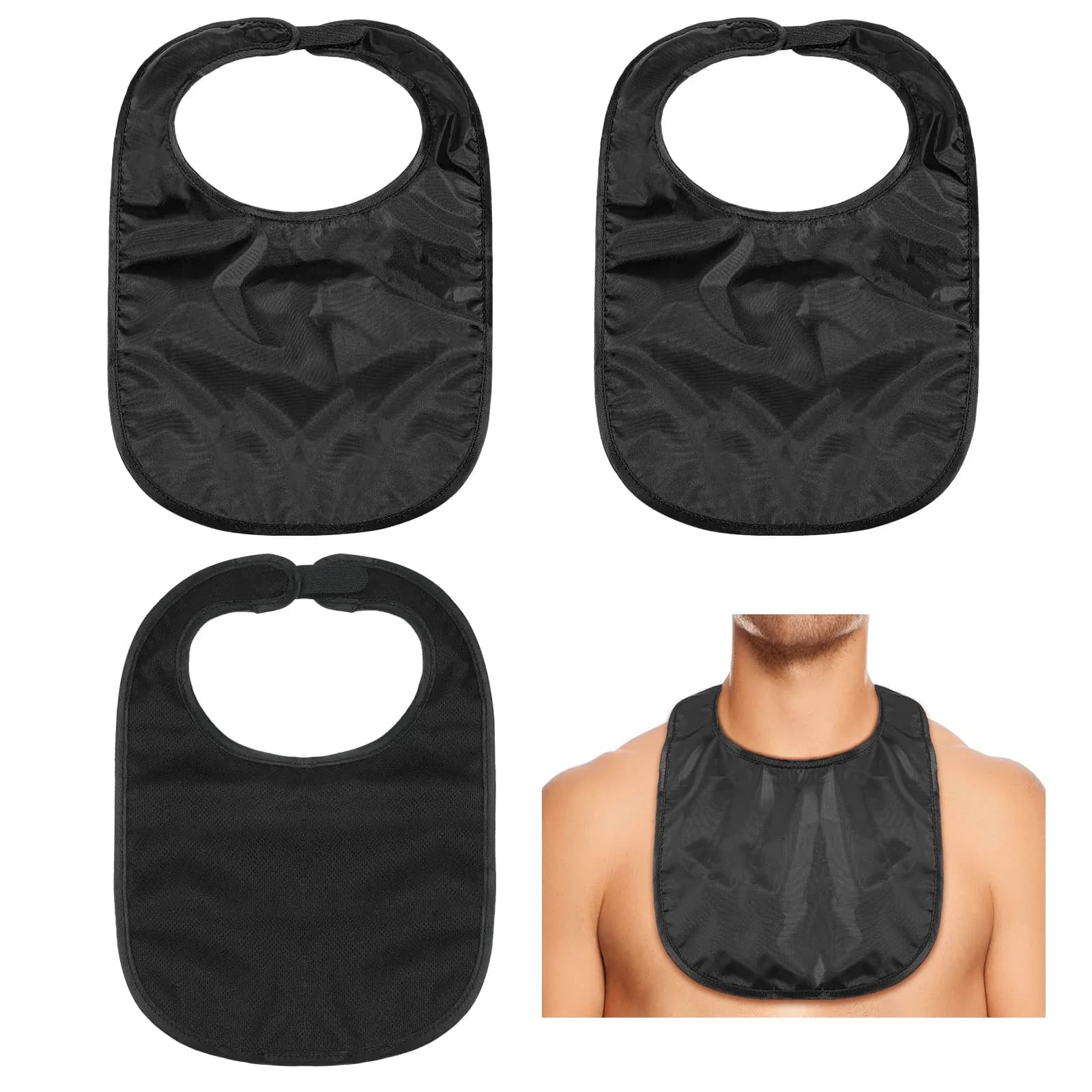Oudain Tracheostomy Shower Covers 3 Pcs Black | Waterproof, Adjustable & Reusable
