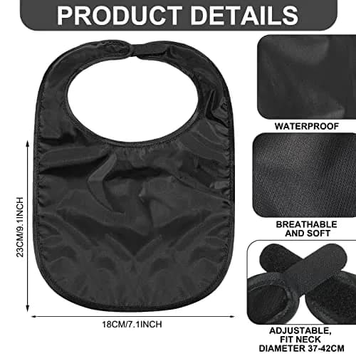 Oudain Tracheostomy Shower Covers 3 Pcs Black | Waterproof, Adjustable & Reusable thumbnail 2